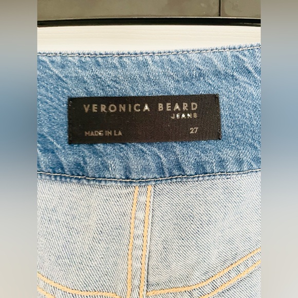 Veronica Beard: Taylor Relaxed Wide Leg High Rise blue Jeans Sz 27, 100% Cotton - Picture 11 of 16